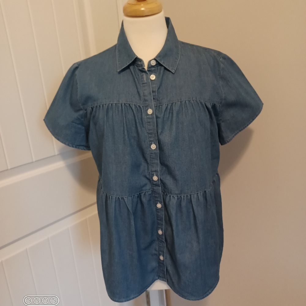 TIME & TRUE BLOUSE SZ M 8-10 ##E19